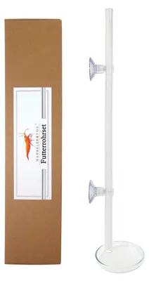 Produktbild von Futterspender für Garnelen - 32 cm - Laborglas - Futterstation - Aquarium - Transparent