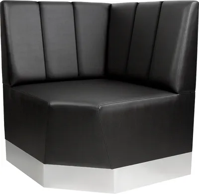 Produktbild von CHICAGO Gastro ECK Bank 0,78x95cm | Schwarz | Gestreift | Bistro Bank Sitzbank Lounge Polster Restaurant