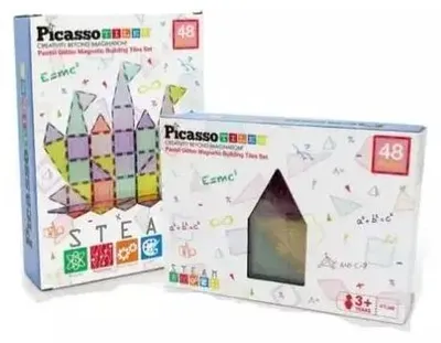Produktbild von Magnetische Bauklötze 48el Picasso Kacheln groß EDUCATIONAL Kinder