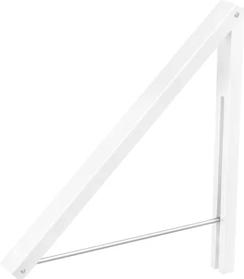 Produktbild von Faltbare Kleiderbügel - Aluminium - Wandmontage - Weiß - 1 Stück