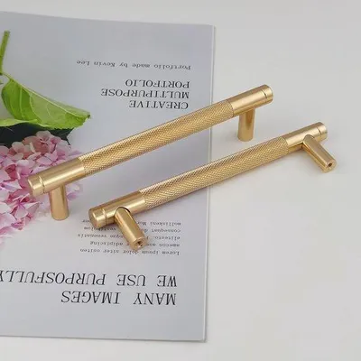Produktbild von Moderne Schrankgriffe in Gold – 10 Stück – Vintage-Küchenschränke