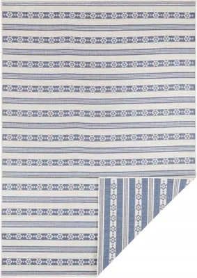 Zdjęcie produktu dla Granatowy dywan boho, płaskotkany 200x290 cm