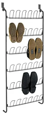 Deurschoenenrek 6 Ablagen 18 Paar 59x151x14 cm Metall