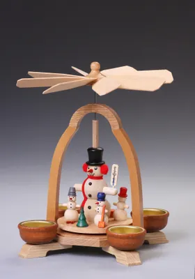 Produktbild von Teelichtpyramide mit Schneemann BxHxT ca 17x25x17 cm NEU
