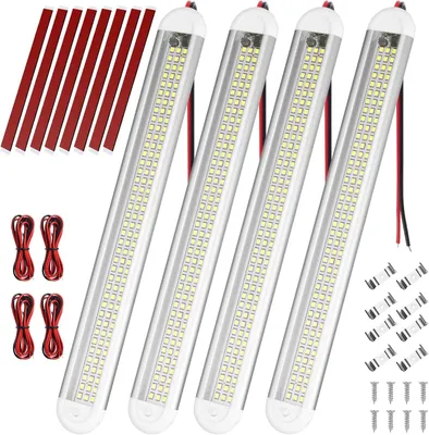 Immagine prodotto di Illuminazione a LED per auto, 12 V - Set di 4 - Striscia LED - Illuminazione interna - Alluminio - 8 W