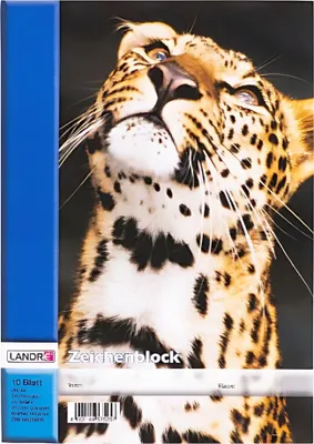 Produktbild von LANDRÉ Zeichenblock DIN A4 100 g/qm 10 Blatt perforiert zufälliges Motiv 1 Stück
