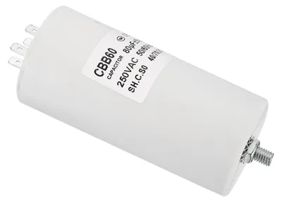Startcondensator CBB60 80 µF AC 450 V 4-polig M8