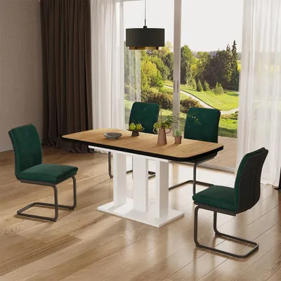Zdjęcie produktu dla Stół jadalny Vicco Fenaro Gold power dąb/biały 120 x 80 cm 2 części, Model 56588