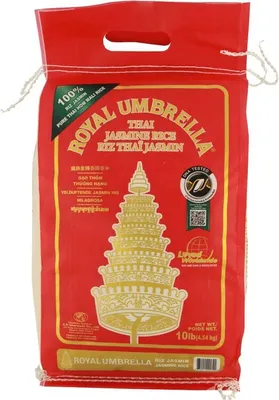Produktbild von Royal Umbrella Thai Jasmin Reis 4,54 kg | Thai Hom Mali Jasmine Rice