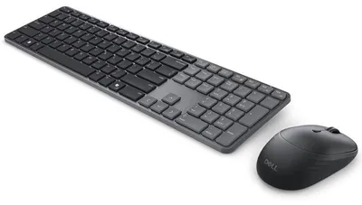 Obrázok produktu pre DELL Pro 7 Slim KM726, Bezdrôtový, RF Wireless + Bluetooth, Nožnicový spínač, QWERTY, Čierna, Obsahuje myš