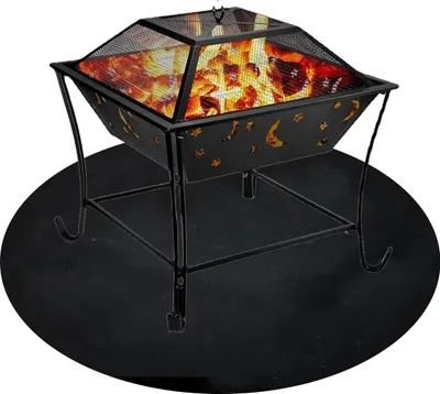 Immagine prodotto di Tappetino per barbecue nero a 3 strati, resistente al calore, protezione per il pavimento