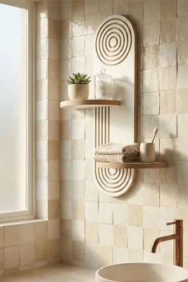 Produktbild von Skye Decor, Moderne Wandregal in Weiß, 26 x 35 x 13 cm | 100% MDF, 18 mm dick | Stilvolles, geometrisches Design für jeden Raum | Ideal für modernes Wohnen und Büro.