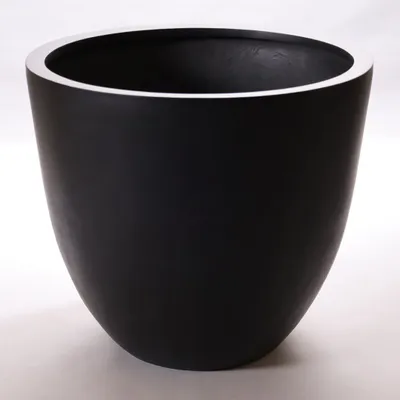 Produktbild von Elegant Einrichten | Pflanzkübel | Fiberglas | rund konisch | D90xH80cm | elegant schwarz-matt.