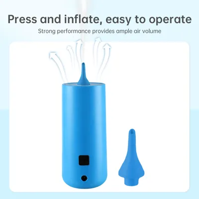 Produktbild von Mini-Elektro-Ballonpumpe, tragbare Ballon-Ballon-Blasmaschine mit Presse und automatischem Aufblas-Ballon-Inflator, rutschfeste Luftpumpe fuer Helium-Ballons, alle Ballons