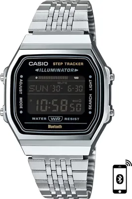 Produktbild von Casio ABL-100WE-1BDF Iconic Collection Uni Digital Armbanduhr, schwarz/silber
