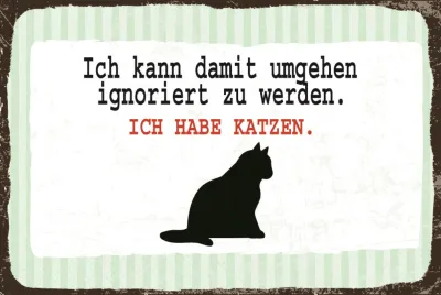 Produktbild von vianmo Holzschild 20x30 cm Ignoriert werden Katze
