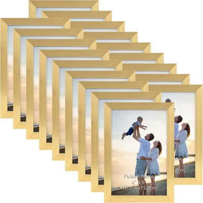 Produktbild von Bilderrahmen 10x15 cm, 18er Set, gold, PVC, für Zuhause