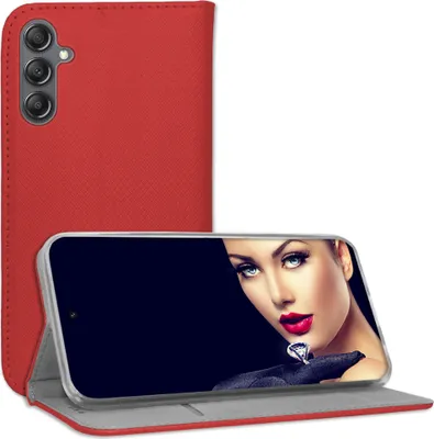 Produktbild von Bookstyle Schutzhülle Klapphülle Schutztasche Etui Cover für Samsung Galaxy A14 5G (SM-A146, 6.6'') - Rot