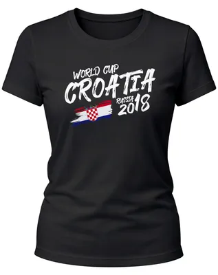 Produktbild von Damen Fan-Shirt Kroatien Croatia Hrvatska WM Fußball-Sommer 2026 Fußball Weltmeisterschaft Moonworks®