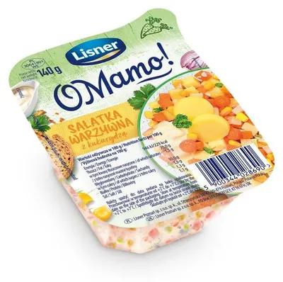 Zdjęcie produktu dla O Mamo! Sałatka warzywna z kukurydzą 140 g Lisner