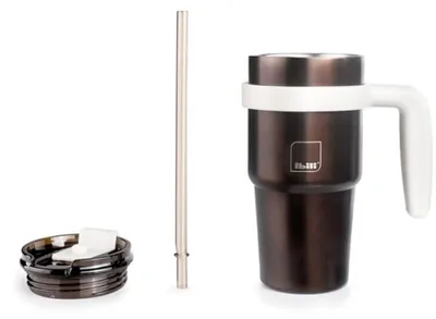 Produktbild von Becher mit Henkel Ibili 669005 Grau Edelstahl