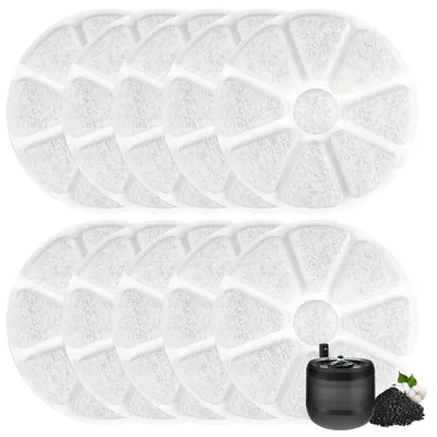 Image de Filtres Katzenbrunnen, pack de 10, filtres de remplacement à charbon actif pour fontaine à eau Philips PAW3210/02