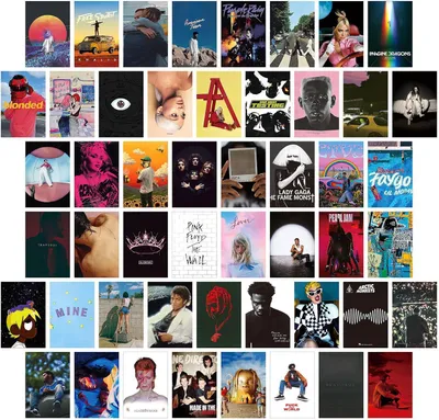 Productafbeelding van Wandcollage, 50-delig, posters van musicals, in een indie-stijl, voor wanddecoratie