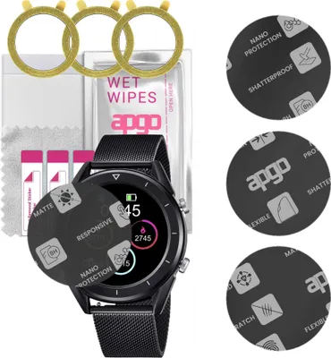 Produktbild von apgo 3 Stück Schutzglas, Matt, kompatibel mit Lotus Smartime Smartwatch, Hybrid 8H, Ersatz für Hartglas, Displayschutzglas, Bildschirmschutz, Displayschutz, kratzfest