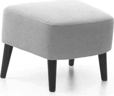 Produktbild von FURNLUX Hocker Next Grau Und Schwarz 56cm / Hauptfarbe: Grau / Abmessungen: 56 x 43 x 46 cm