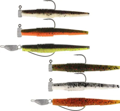 Produktbild von Westin Ned Worm Slim R 'N R 5.5cm - 3 montierte Gummiköder, Farbe:Dark Water Mix 22