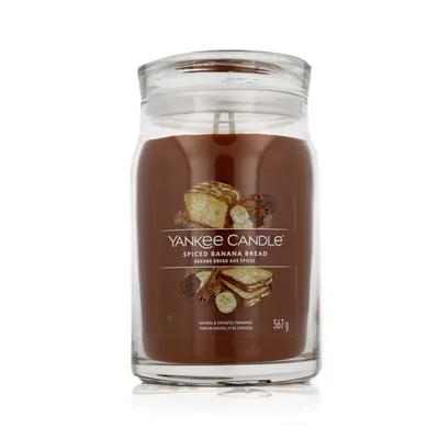 Produktbild von Yankee Candle Spiced Banana Bread, Rund, Orange, Apfel, Banane, Zimt, Gewürznelke, Kokosnuss, Ingwer, Malz, Muskatnuss, Kürbis, Vanille, 90 h, 1 Stück(e)