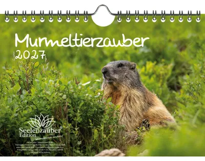 Produktbild von Murmeltierzauber DIN A5 Kalender für 2027 Murmeltier - Seelenzauber