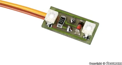 Produktbild von 6018 - Viessmann LED Hausbel. 2 LEDs Weiss 3x