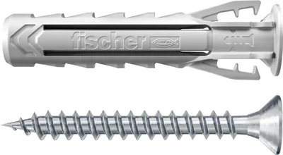 Produktbild von Fischer 567828, Schrauben- & Dübelsatz, Autoklaven-Porenbeton, Mauerziegel, Beton, Gipsfaserplatten, Mauerwerk, Nylon, Grau, Deutschland, 1 cm