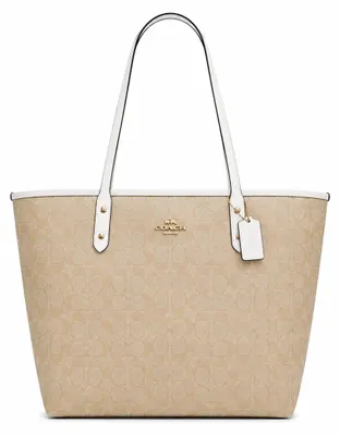 Obrázek produktu pro Dámská kabelka Coach, model Reversible City Tote, barva béžová/bílá