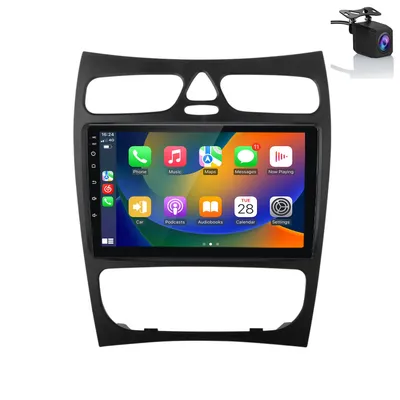 Immagine prodotto di 9" Android 13 CarPlay 2+64G Autoradio GPS Navi DAB+ WiFi BT per Mercedes Benz CLK W209 SWC WIFI BT