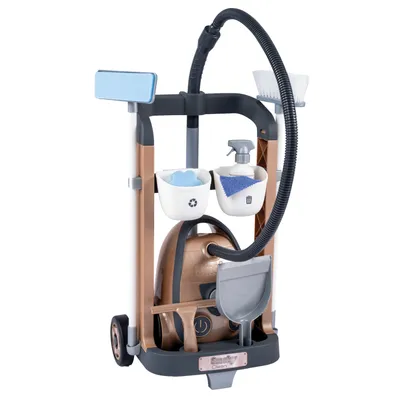 Immagine prodotto di Smoby Rowenta: Carrello per le pulizie con aspirapolvere - Carrello per bambini con accessori, adatto dai 3 anni in su