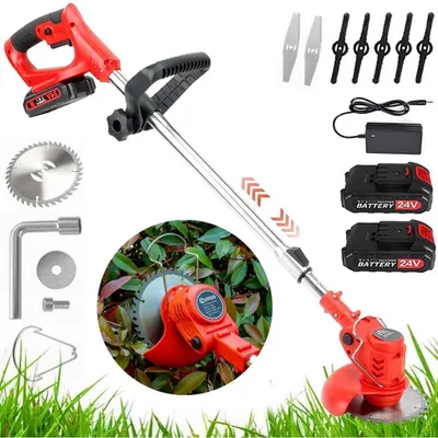 Produktbild von Elektrischer Rasentrimmer - Akkubetriebener Unkrauttrimmer - 21 V - 3 Klingentypen - Kabellos - Leicht - Für Garten und Rasen