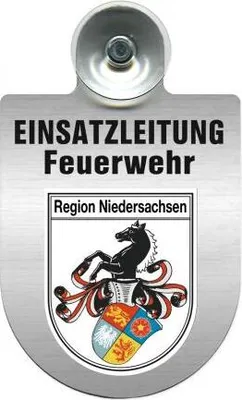 Produktbild von Einsatzschild Windschutzscheibe incl. Saugnapf - Einsatzleitung Feuerwehr - 309476 - incl. Regionen nach Wahl Color - Region Niedersachsen