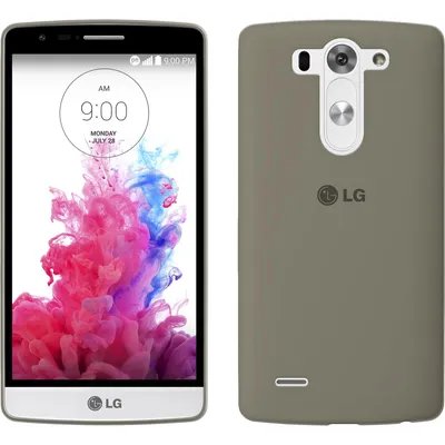 Produktbild von PhoneNatic Case kompatibel mit LG G3 S - grau Silikon Hülle Slimcase + 2 Schutzfolien