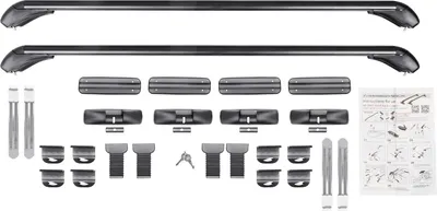 Produktbild von Universeller Dachträger & Dachgepäckträger - Querträger für SUV 4/5-Türer - Aluminium - Regenrinnen-Abstand 110–114 cm - Fensterabstand 124–134 cm - Länge 1 m - Traglast 75 kg