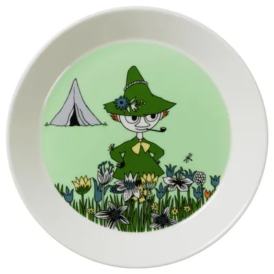 Zdjęcie produktu dla Moomin plate 19cm Snufkin green 1015566