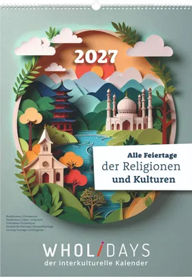 Obrázek produktu pro Kalendář na rok 2027 – Mezikulturní svátky po celém světě – formát 42 x 59,4 cm