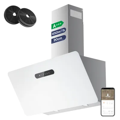 Produktbild von CIARRA A+++ 650 m³/h Dunstabzugshaube 90 cm Kopffreihaube WIFI + APP & Touch Control Booster VM9736KW