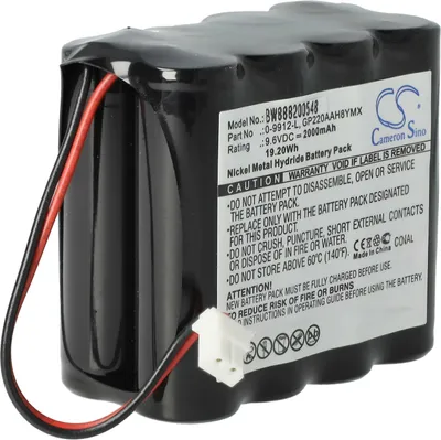 Produktbild von vhbw Akku Ersatz für Visonic GP220AAH8YMX, 0-9912-L für Alarmanlage, Alarmsystem (2000 mAh, 9,6 V, NiMH)