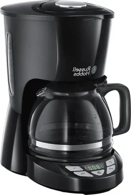 Image de Machine à café programmable 10 tasses, 1,25 l, en verre, noire