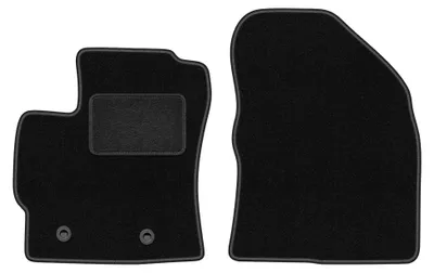 Produktbild von Velours-Fußmatten Vorne für Toyota Verso 2009-2013 (Minivan) – 2-tlg, Schwarz, passgenau – Wielganizator LUX