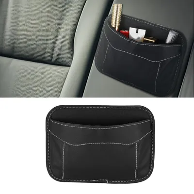 Immagine prodotto di Organizzatore per sedili auto, tasca laterale, adesivo, in ecopelle, colore nero