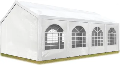 Produktbild von TOOLPORT Hochwertiges Partyzelt 3x8 m Pavillon Zelt ca. PE Plane 450 N Gartenzelt Festzelt Wasserdicht weiß