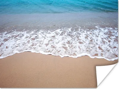 Produktbild von MuchoWow® Poster Wasser - Golf - Strand 120x90 cm - Wandbild